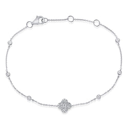 Single Diamond Clover Bracelet