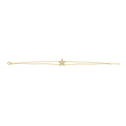 14K Gold Star Diamond Bracelet