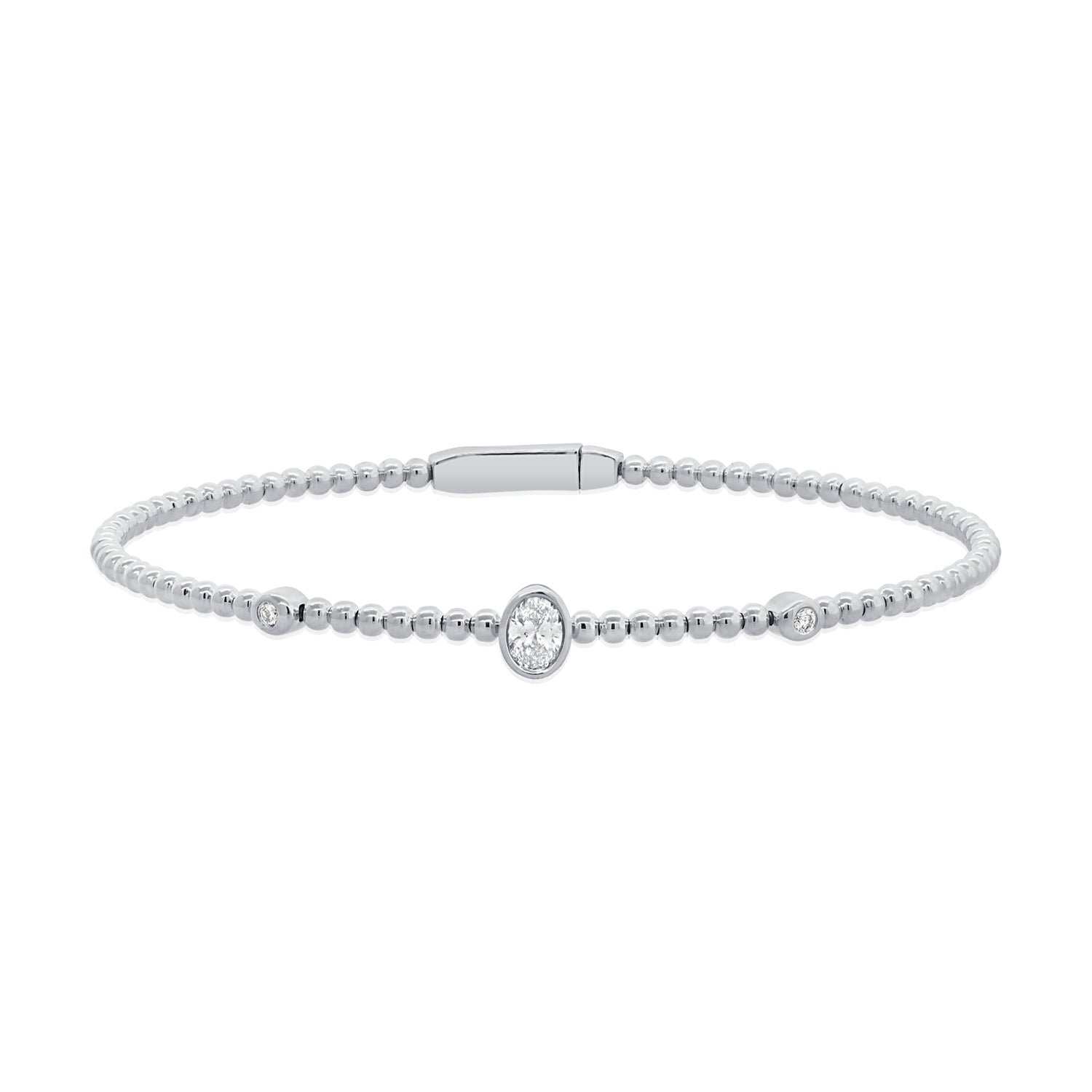 0.23CT Diamond Oval and Round Bangle