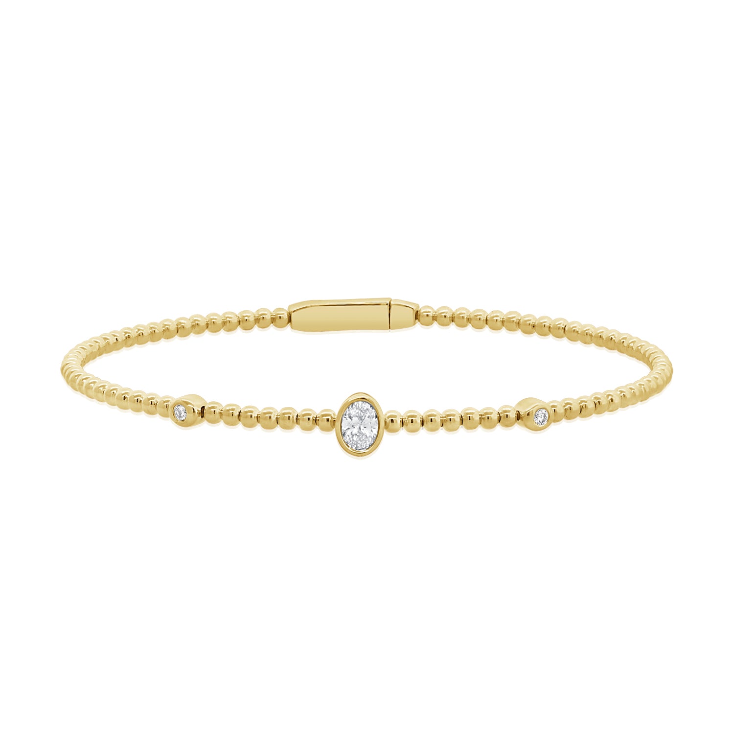 0.23CT Diamond Oval and Round Bangle