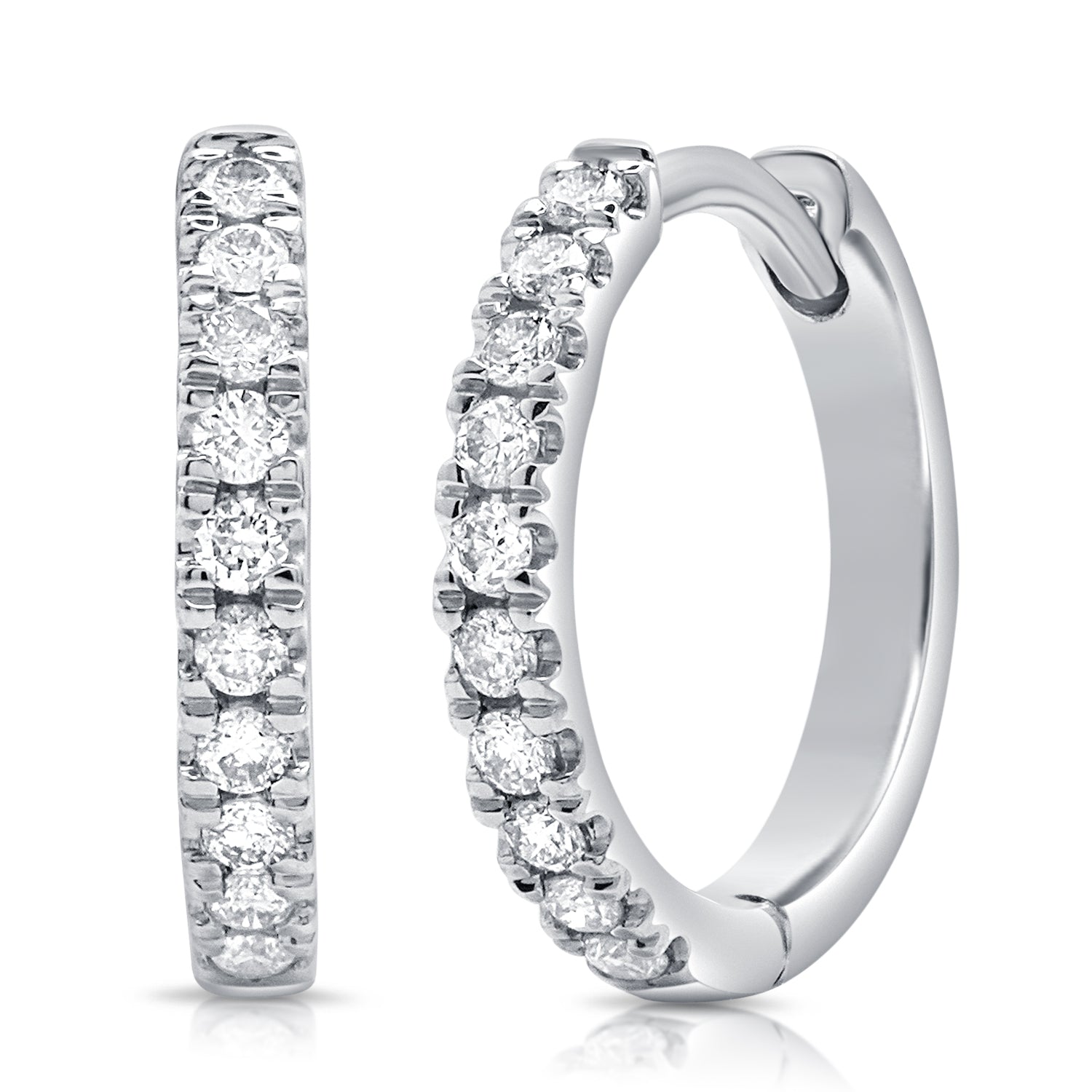 0.28 CT Diamond Huggie Earrings