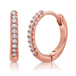 Classic Huggie Earrings with 0.06ct Diamonds