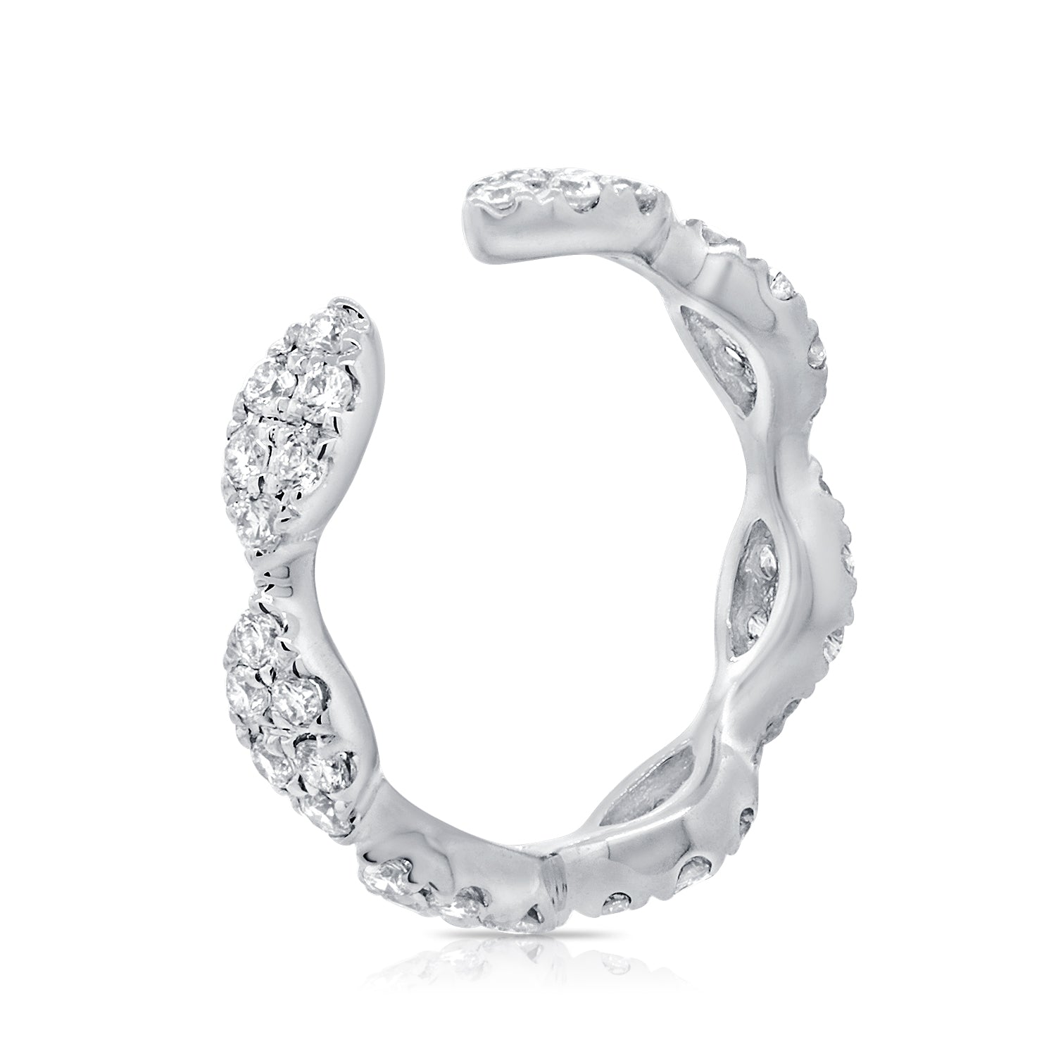 14K Gold Diamond Twist Hoop Earrings | 0.31ct Unique Diamond Hoops