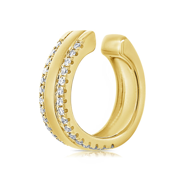 Classic Diamond Hoop Earrings made in 14kt Gold