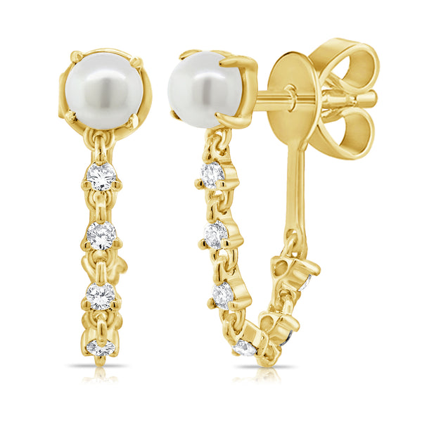 Pearl & Diamond Studs