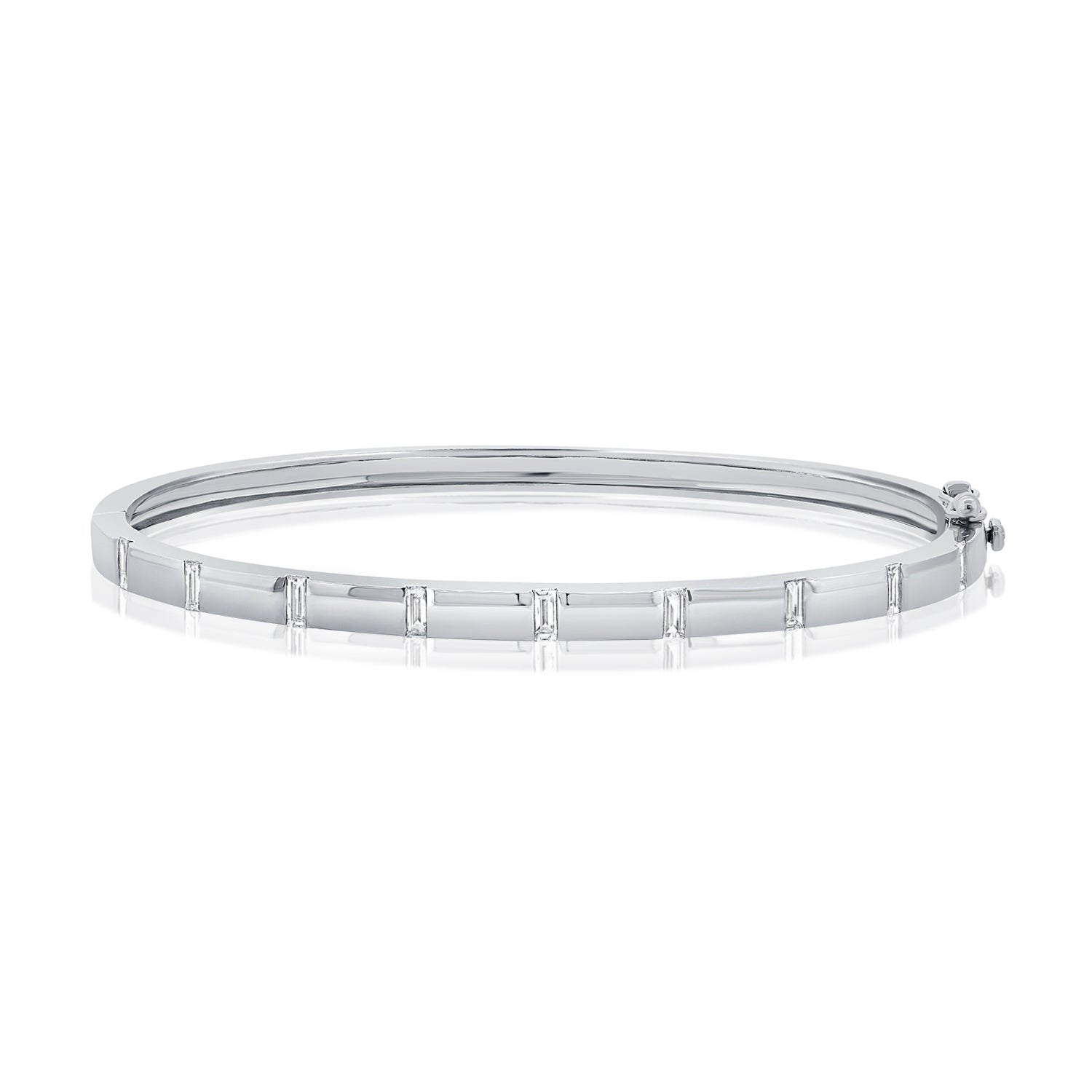 0.45CT Baguette Diamond Bangle in 14K Gold