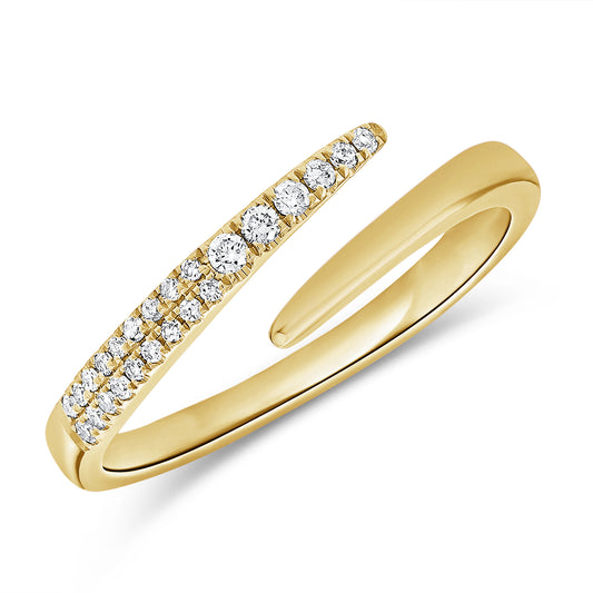 0.10 Carat Diamond Wrap Ring in 14K White, Yellow, or Rose Gold