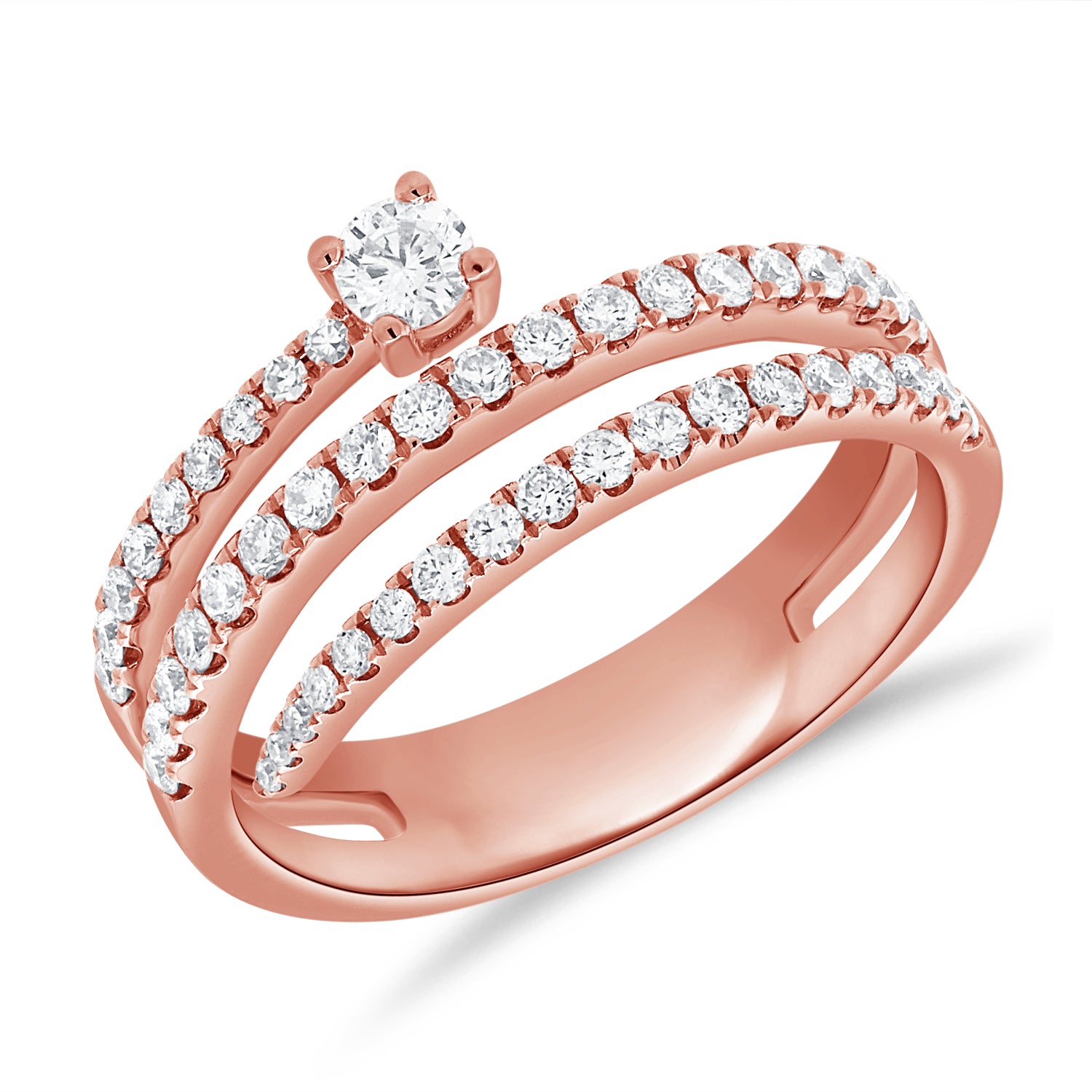 0.56CT Diamond Wrap Ring in 14K Gold
