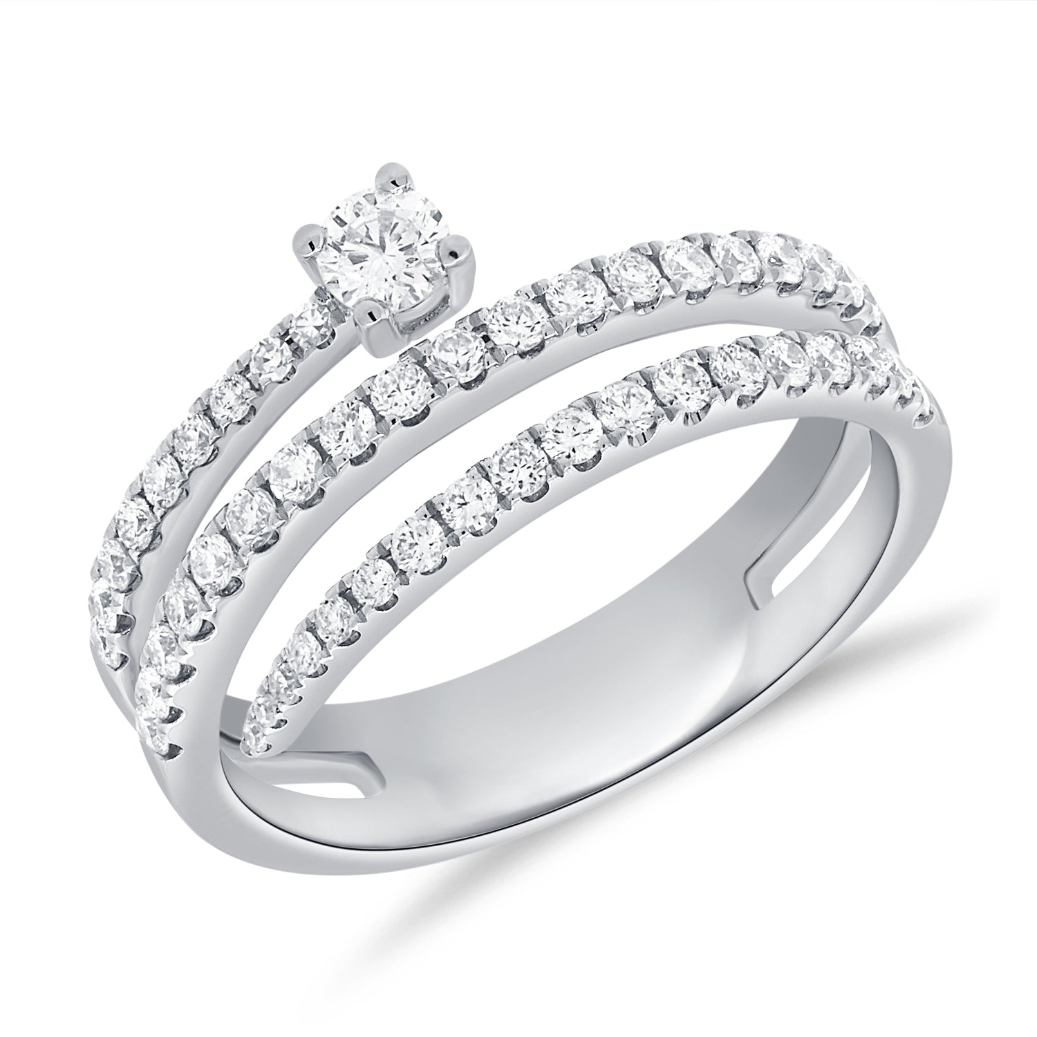 0.56CT Diamond Wrap Ring in 14K Gold