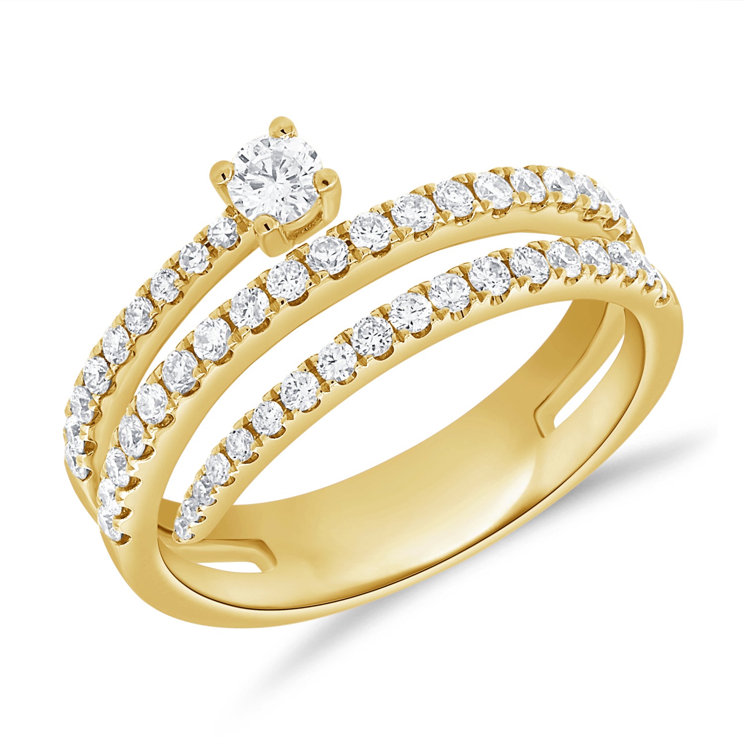 0.56CT Diamond Wrap Ring in 14K Gold