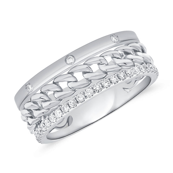 0.30ct Diamond Designer Links Chain Ring