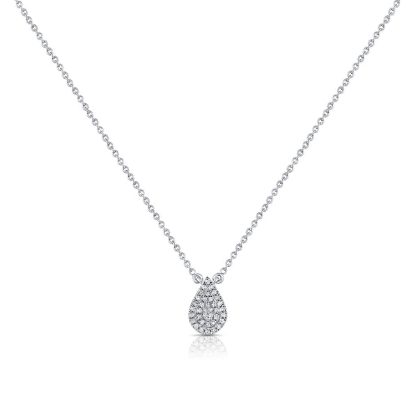 Pear Shaped Diamond Necklace made in 14K Gold