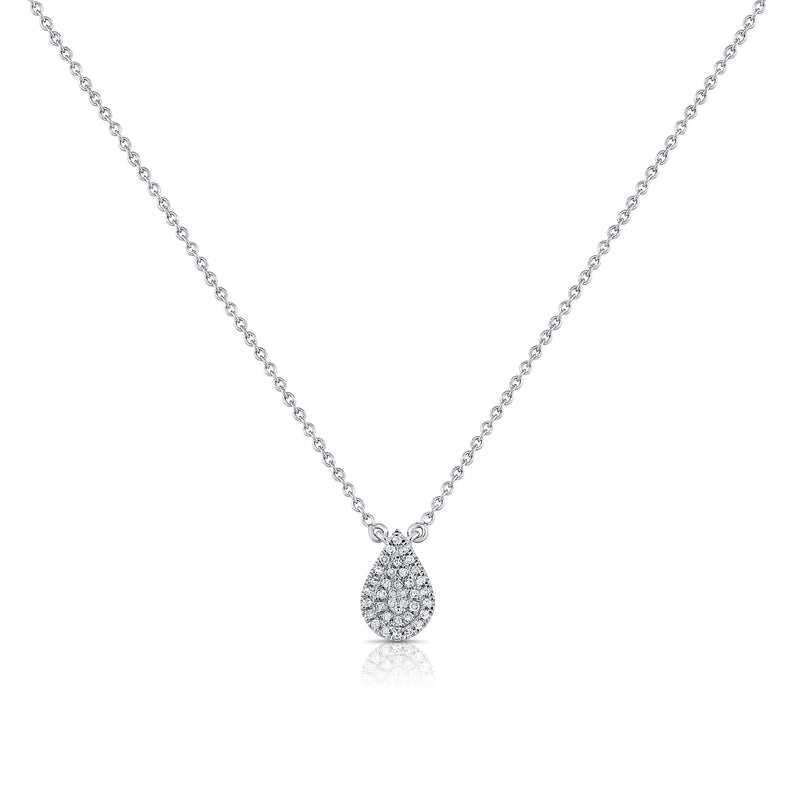 Pear Shaped Diamond Necklace made in 14K Gold