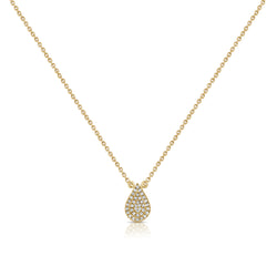 Pear Shaped Diamond Necklace made in 14K Gold