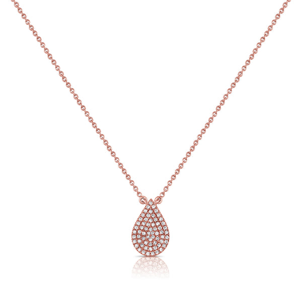 Large Pear Shaped Necklace with Diamonds
