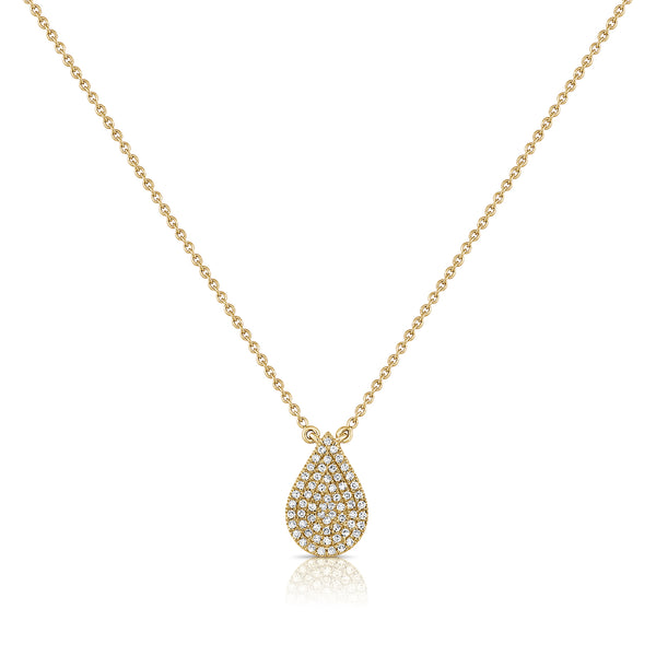 Large Pear Shaped Necklace with Diamonds