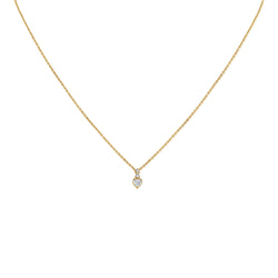 OKGs Collection 14K Gold Heart Necklace with Diamonds