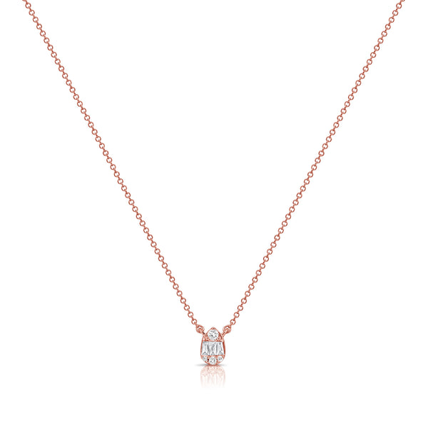 Mini Pear Shaped Diamond Necklace