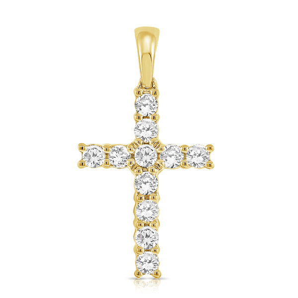 Diamond Cross in 14K Gold