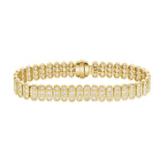 14K Gold 3.81ct Diamond Bezel-Set Tennis Bracelet