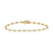 14K Gold 3.14ct Oval Diamond Tennis Bracelet – 7 Inch