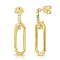 Pave Diamond Designer Link Earring