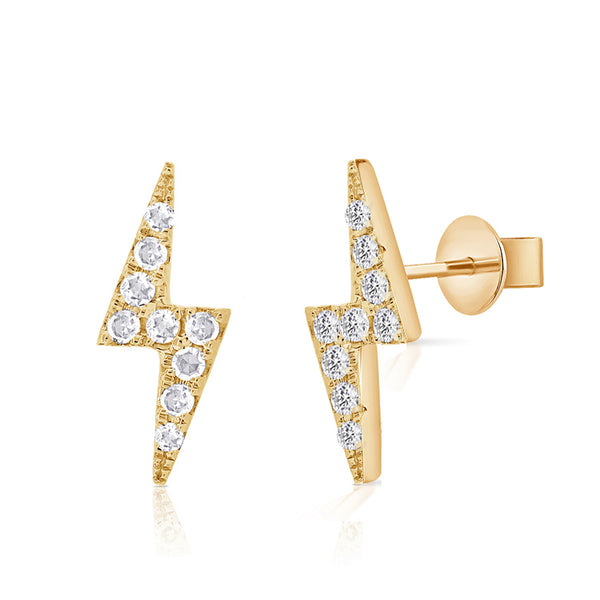 OKGs Collection Diamond Lightning Bolt Stud Earrings