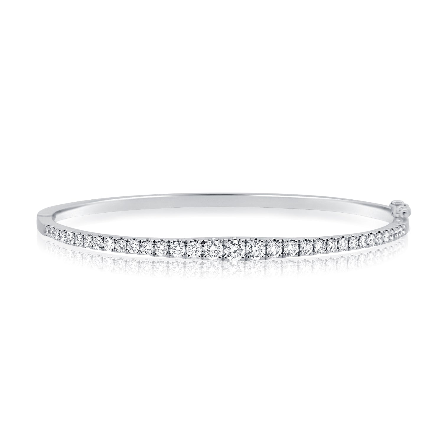 1.49CT Round Diamond Bangle in 14K Gold