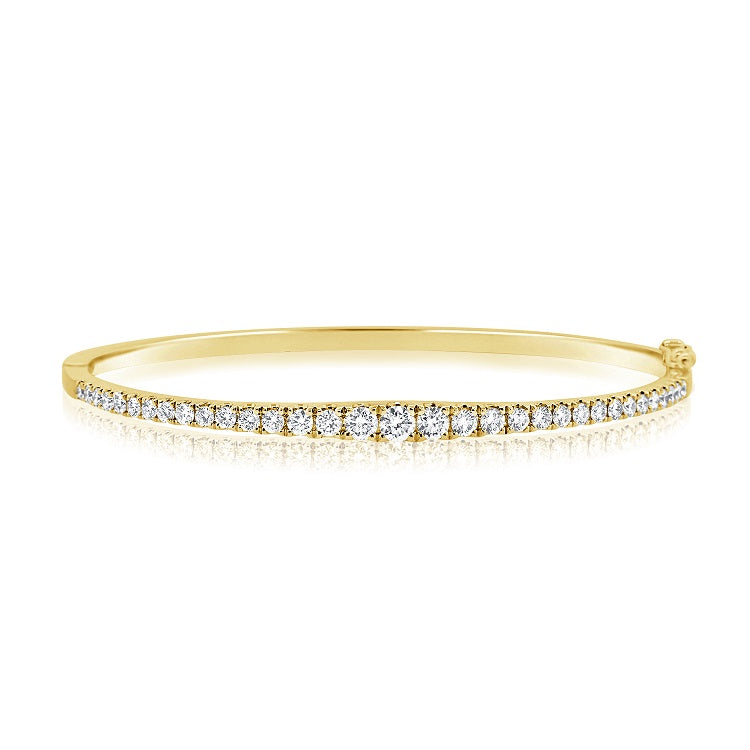 1.49CT Round Diamond Bangle in 14K Gold