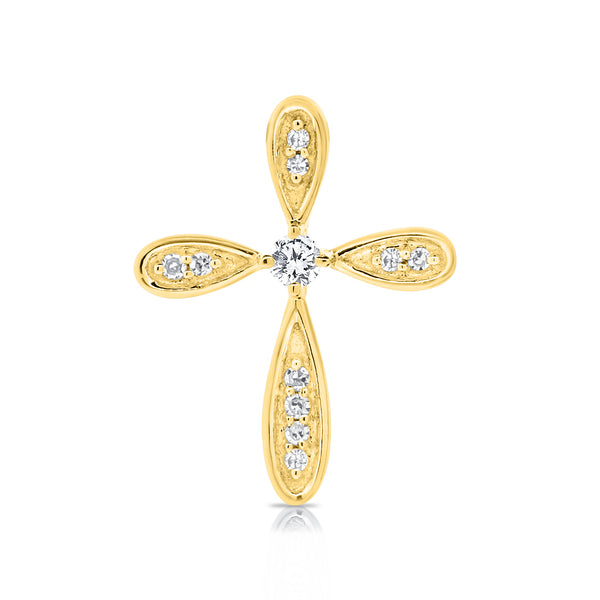 Diamond Cross made in 14K Gold