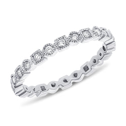 14K Gold Eternity Ring with Diamonds