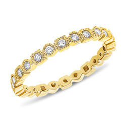 14K Gold Eternity Ring with Diamonds