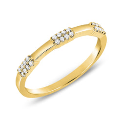 Trendy Diamond Geometric Ring