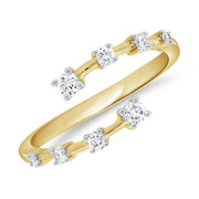 0.28 Carat Diamond Wrap Ring in 14K Gold – Elegant Open Band Design