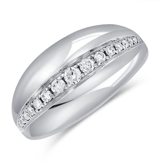 0.30 Carat Diamond Cigar Ring in 14K Gold