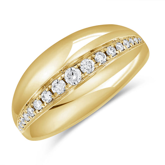 0.30 Carat Diamond Cigar Ring in 14K Gold