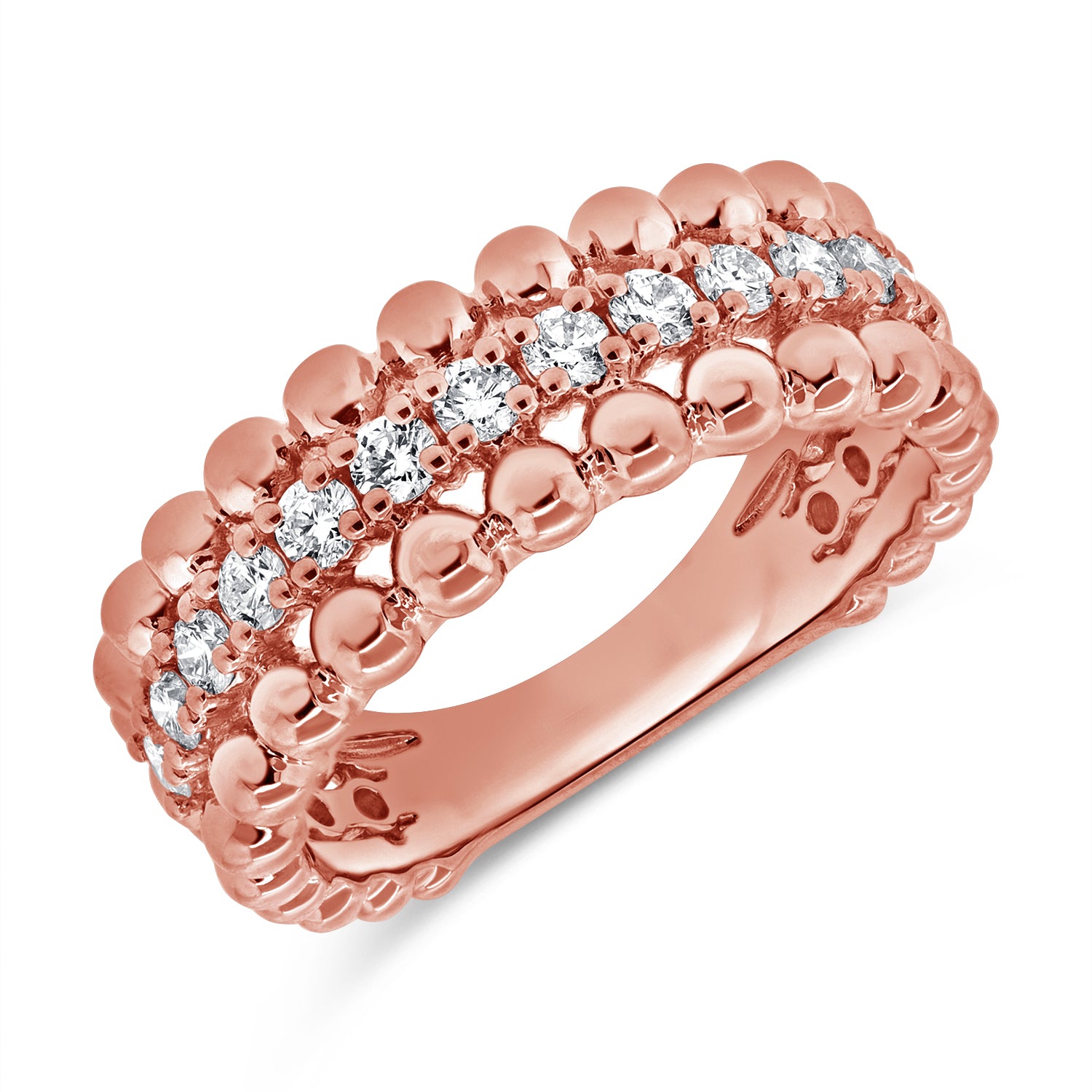 0.46 Carat Diamond Ball Ring in 14K White, Yellow, or Rose Gold