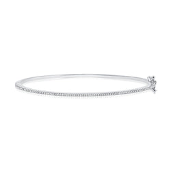 Elegant 14K Gold Diamond Bangle