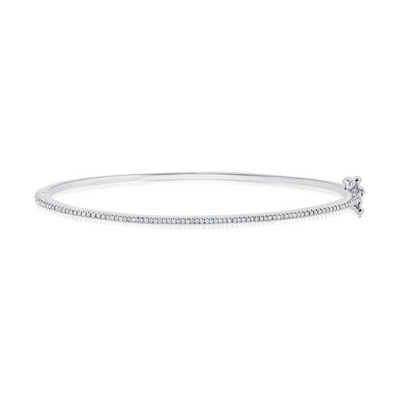 Elegant 14K Gold Diamond Bangle