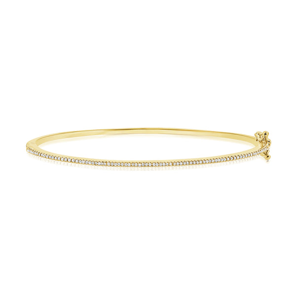 Elegant 14K Gold Diamond Bangle