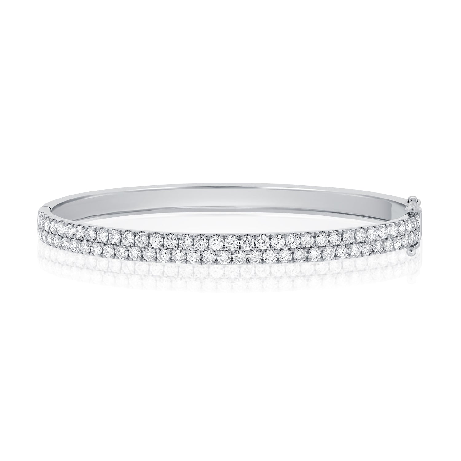 2.63CT Double Row Diamond Bangle in 14K Gold