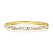 2.63CT Double Row Diamond Bangle in 14K Gold