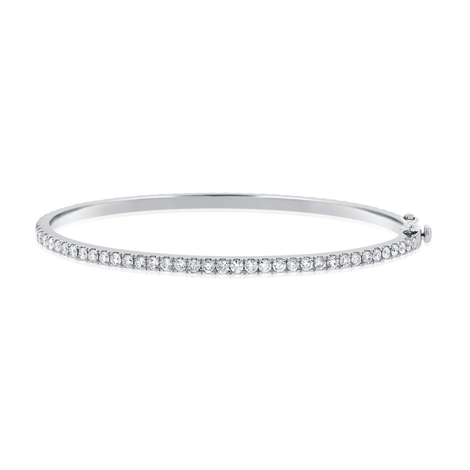 14K Gold 1.20ct Diamond Tennis Bangle Bracelet