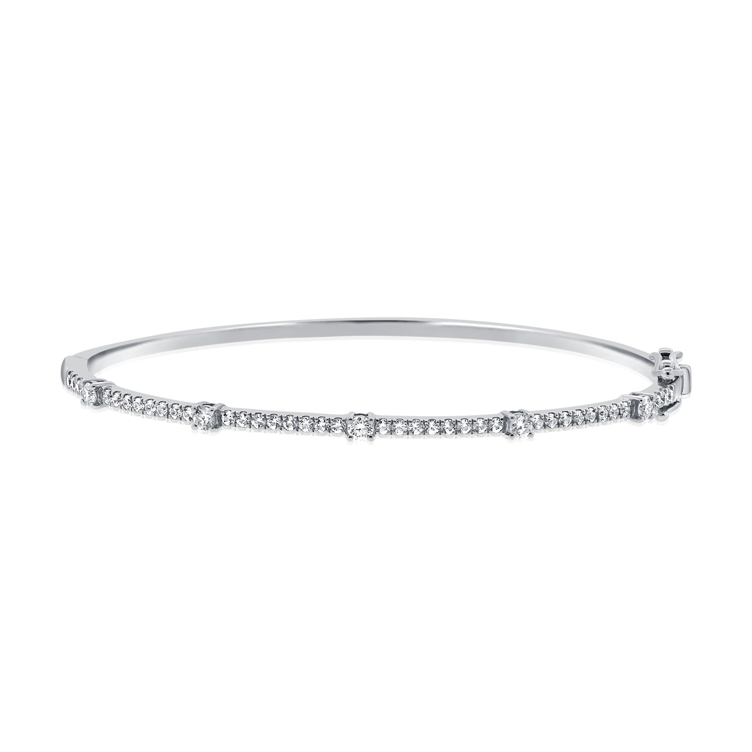14K Gold 0.78ct Diamond Bangle Bracelet