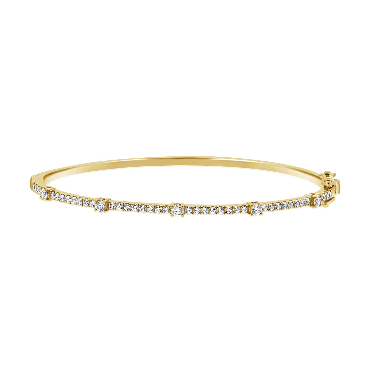14K Gold 0.78ct Diamond Bangle Bracelet