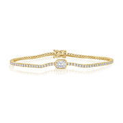 14K Gold 2.43ct Diamond Illusion Tennis Bracelet – 7 Inch