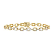 14K Gold 2.49ct Diamond Paperclip Link Bracelet – 7 Inch