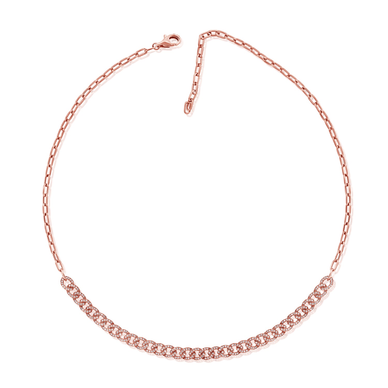 1.17CT Diamond Paperclip Link Necklace in 14K Gold – 18 Inches