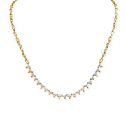 2.02CT Diamond Station Necklace in 14K Gold