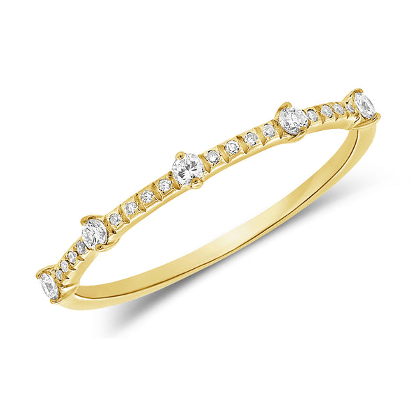 14K Gold Diamond Band